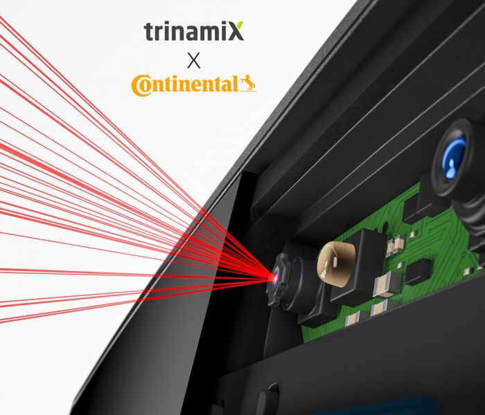 Innovative Integration: Unsichtbare Kamera von Continental und trinamiX für das Driver Identification Display. (Foto: Continental Automotive)